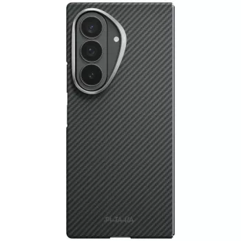 Husă de protecție din fibră de aramidă PITAKA Edge Case pentru Samsung Galaxy Z Fold 8 Ultra, neagră/gri (Overture Black)
