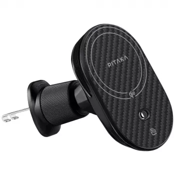 Suport auto cu încărcare wireless PITAKA MagEZ Pro 2 Qi2 15W NFC MagSafe, negru-gri