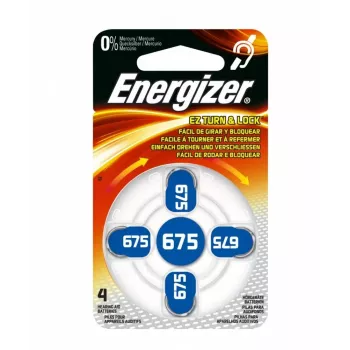 Baterii pentru aparate auditive Energizer zinc-aer mărimea 675 (AZ675DP-4 TL4)