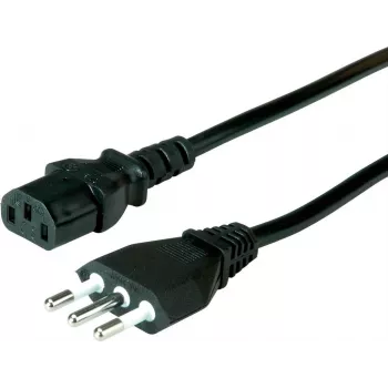 VALUE Cablu de alimentare italian IEC C13 0,8 m Negru H05VV-F 3x0,75mm² 10A 250V