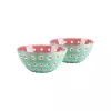 Set de 2 boluri Guzzini Le Murrine 12 cm verde matcha/alb/mauve