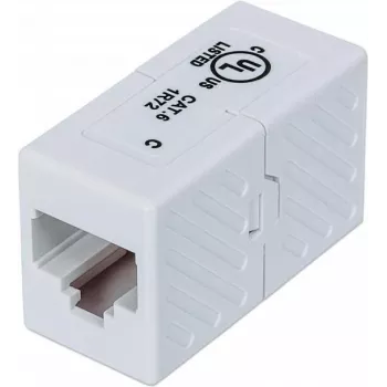 Cuplaj inline Intellinet 504751 Cat6 UTP RJ45 mamă la mamă, alb