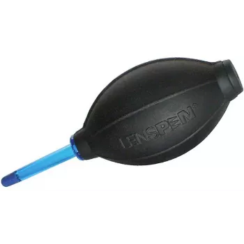 Suflantă de aer Lenspen HB-1 pentru curățare optică, bulb din silicon, duză anti-zgâriere, neagră cu vârf roșu