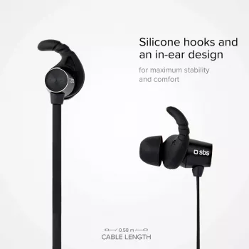 SBS TEEARBT501K Wireless Bluetooth In-Ear Headphones with Microphone, Black