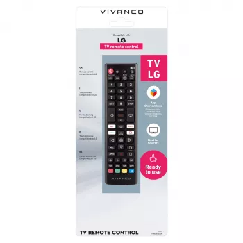 Vivanco VVREMOTELGK Universal Remote Control for LG TVs - Black