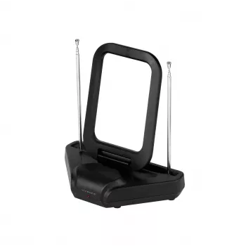 Vivanco VVTVANTLCIRCLE Indoor DVB-T/T2 Active Antenna with 28 dB Gain, Black