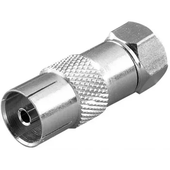Vivanco Adapter F-Plug to Coaxial Socket (VVSATCOAXSATMF)