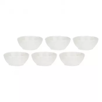 Set de 6 boluri din porțelan LA PORCELLANA BIANCA LUNIA 12 cm alb