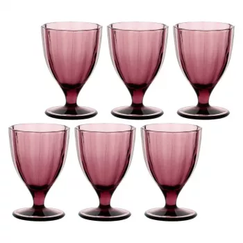 Set de 6 pahare Amami ROSE&TULIPANI - mov, 300 ml