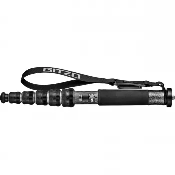 Monopod din fibră de carbon Gitzo GM2562T Traveler Series 2, 6 segmente, înălțime max. 142 cm, sarcină 12 kg, negru