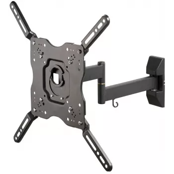 Vivanco Full Motion TV Wall Mount for 32-55 inch Screens up to 35 kg, VESA 400x400, Tilt & Swivel, Black
