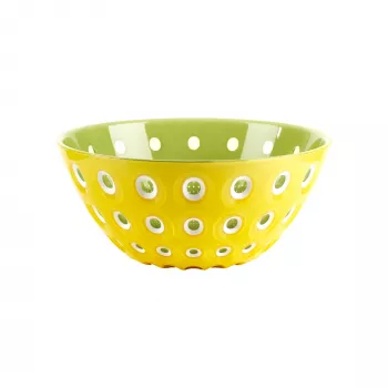 Bol de servire Guzzini Le Murrine 25 cm galben șofran/alb/verde apă