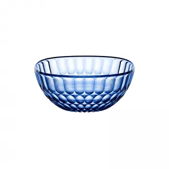 Bol Guzzini Vanity 25 cm albastru denim – bol de servire și decorativ transparent din SAN, 2,5 l
