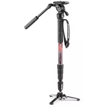 Monopod video din aluminiu Manfrotto Element MII cu cap fluid seria 400 (MVMELMIIA4LIVE)
