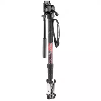 Monopod video din aluminiu Manfrotto Element MII cu cap fluid seria 400 (MVMELMIIA4LIVE)