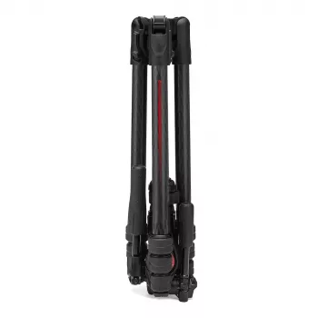 Trepied de călătorie Manfrotto MKBFRTC4GTFB-3W Befree GT din fibră de carbon cu cap fluid cu 3 direcții, blocaje Twist-Locks, capacitate de 10 kg, înălțime maximă 164 cm, negru
