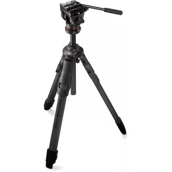 Set treppiedi din fibră de carbon Manfrotto ONE cu cap fluid 500X (MKONEC-500X)