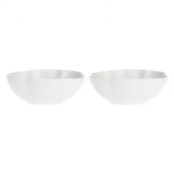 Set de 2 boluri rotunde mari La Porcellana Bianca Villadeifiori, alb, 23 cm