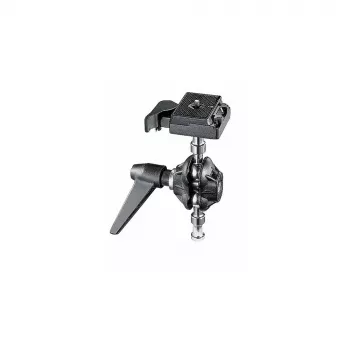 Cap de trepied cu două axe Manfrotto 155RC cu prindere rapidă, capacitate 6 kg, panoramare 360°, aluminiu, negru