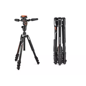 Trepied din aluminiu Manfrotto MKBFRLA-3W Befree 3-Way Live cu cap fluid, negru