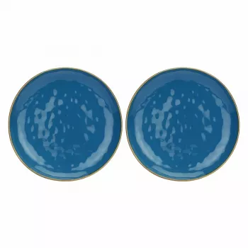 ROSE&TULIPANI Concerto Blu Avio set de 2 platouri rotunde 32 cm, bleumarin