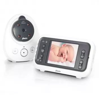 Baby monitor video Alecto DVM-77 cu afișaj color de 2,8 inch