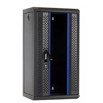 Carcasă server de perete DSIT DS10-3312 12U 10 inch cu ușă din sticlă, 312x310x618 mm, neagră