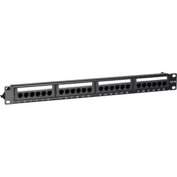 Patch panel DS-IT CAT 5e UTP cu 24 porturi 19 inch pentru montaj în rack (DS-Patch5-24UTP)