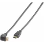 Cablu HDMI High Speed Vivanco cu Ethernet, cot 90 de grade, 1,5 m, Negru (VVVHDMI30M1M90K)