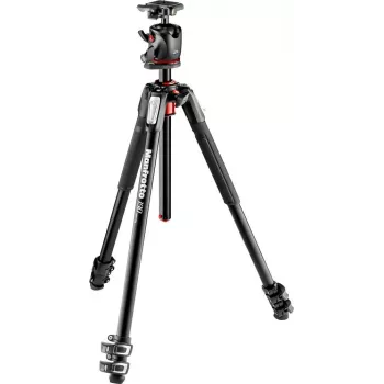 Treppiedi din aluminiu Manfrotto 190XPRO3 cu cap sferic XPRO și placă de prindere rapidă 200PL-PRO