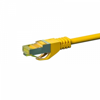 Cablu patch de rețea DSIT Cat.7 S/FTP PiMF, RJ45 tată la RJ45 tată, galben, 50 m (DC-77-500)