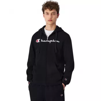 Hanorac cu fermoar integral bărbați Champion negru 220255 KK001 M