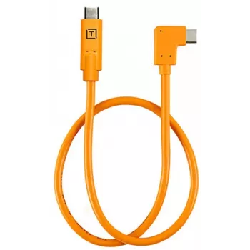 Cablu Tether Tools TetherPro USB-C la USB-C cu colț, 50 cm, portocaliu (CUCRTC1-ORG)