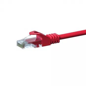 Cablu patch Ethernet DSIT CAT5e U/UTP, 1,5m, roșu, CCA, RJ45, Gigabit