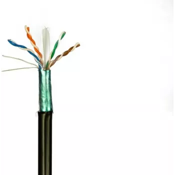 Cablu exterior DSIT DANICOM CAT6 FTP 100m cu conductor plin și manta PE (Fca) - DC-OUT-FTP6-100S-FCA