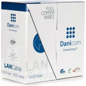 Cablu de rețea DSIT DANICOM CAT6 UTP 305 m PVC (Fca) cu cupru plin
