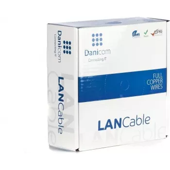 DSIT DANICOM CAT6 UTP 50m PVC (Fca) Network Installation Cable – 250 MHz, 23 AWG Solid Bare Copper, 10G Ready