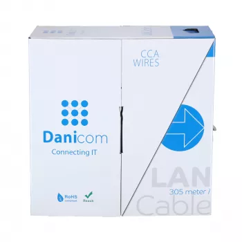 Cablu de rețea DSIT CAT6 U/UTP 24/7 flexibil 305 m gri CCA
