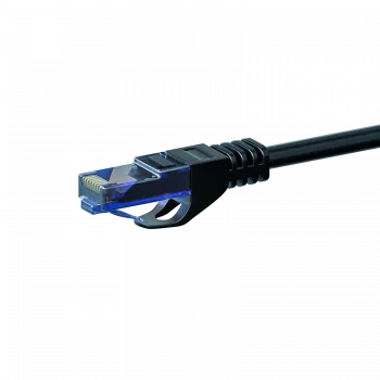 Cablu patch DSIT UTP CAT6a, 0,25 m, negru, 100% cupru, RJ45, 10 Gbps, 500 MHz, U/UTP, PVC, PoE+