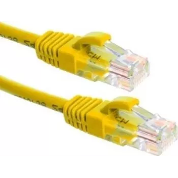 Cablu de instalație DSIT UTP Cat6a, cupru 100%, galben, 0,25 m, DC-U6A7-002