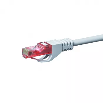 Cablul de rețea patch Gigabit Ethernet DSIT CAT6 U/UTP, 0,15 m, alb, cupru 100%, RJ45, 250 MHz, manta PVC