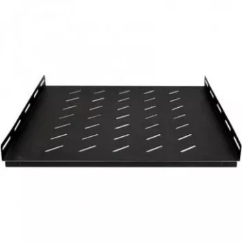 Raft fix de rack DSIT heavy-duty pentru dulapuri de server cu adâncime 600mm, 1U, sarcină 100kg, negru