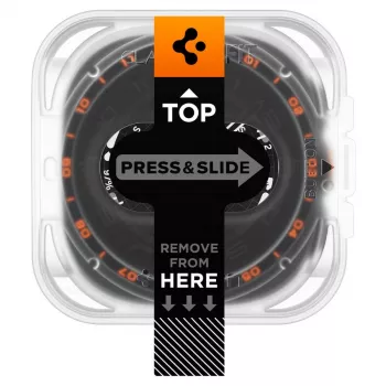 Folie de protecție ecran Spigen Glas.TR EZ-FIT AC pentru Samsung Galaxy Watch Ultra 2 (47mm) transparentă, set de 2