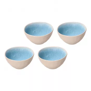 Set de 4 boluri medii ROSE&TULIPANI Concerto Fuse Azzurro 15 cm