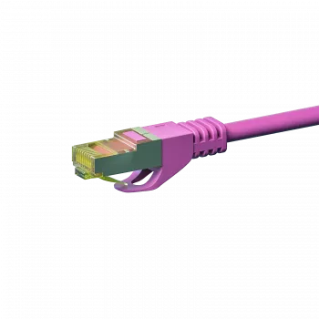 Cablu patch de rețea DSIT Cat.7 S/FTP RJ45, PiMF, roz, 1,5 m