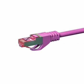 Cablul patch de rețea DSIT CAT 6 S/FTP LSOH, 0,25 m, roz
