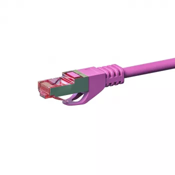 Cablu patch de rețea DSIT CAT 6 S/FTP LSOH, 30 m, roz