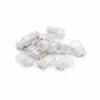 Conector de rețea DSIT UTP RJ45 CAT6a pentru cabluri cu conductor masiv, 10 bucăți