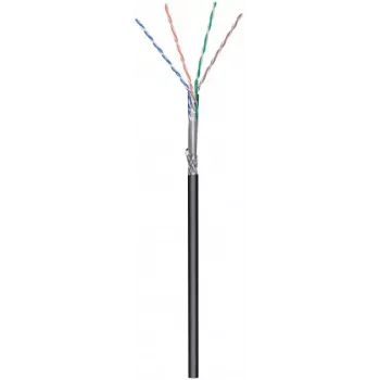 Cablul de rețea exterior DSIT CAT6 S/FTP AWG 26/7 flexibil 305 m negru CCA