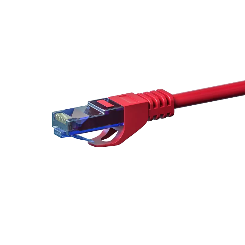 Cablu patch DSIT UTP CAT6a 0,25 m roșu 100% cupru (DC-U6A5-002)
